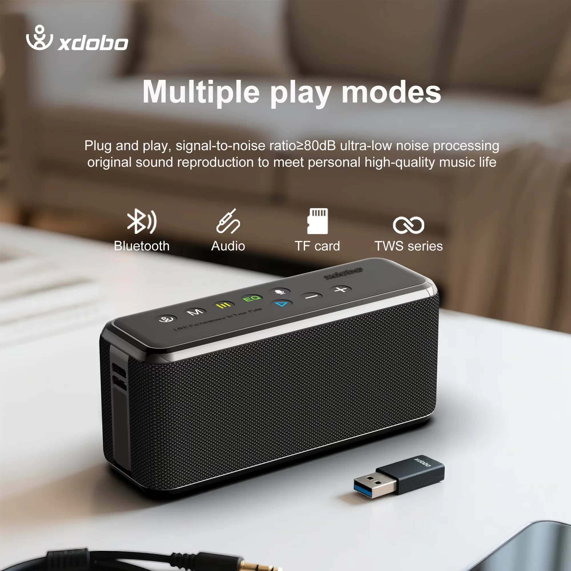 XDOBO X8 MAX 100 Вт портативный Bluetooth-динамик мощный уличный водонепроницаемый TWS умный компьютерный динамик с поддержкой USB/TF/AUX