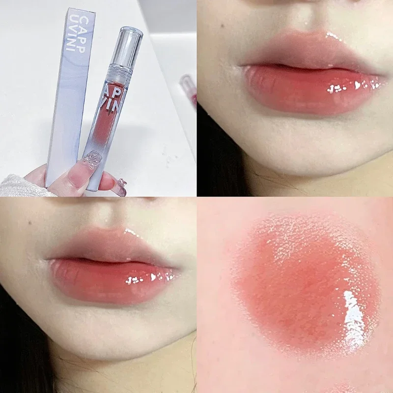 Mirror Lip Glaze Water Light Moisturizing Non-stick Cup  Glossy Lip Gloss Transparent Whitening Lip Makeup Cosmetics Lipsticks