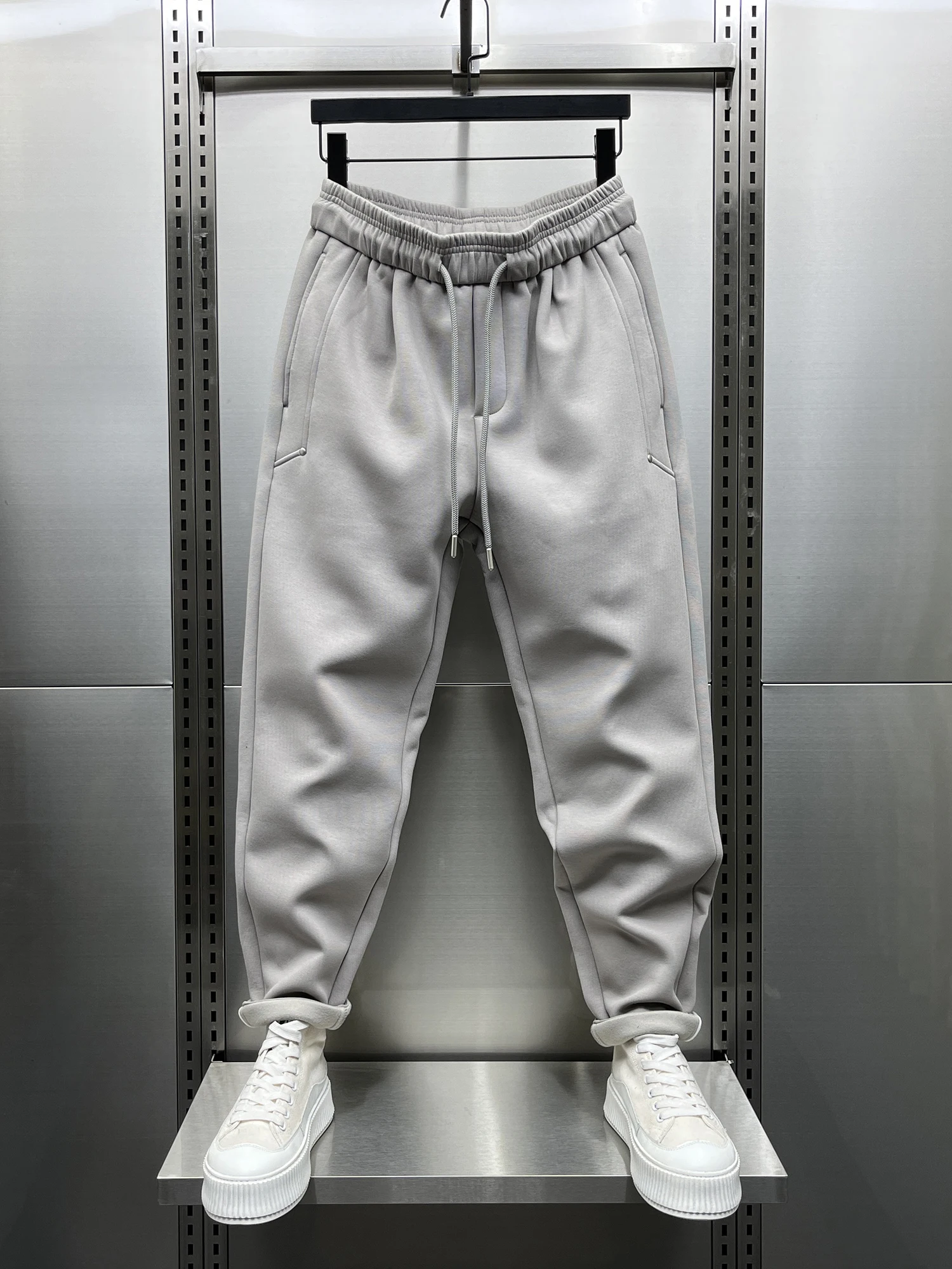 

Мужские осенне-зимние свободные брюки-харлан с манжетами, на резинке, универсальные, удобные, модные