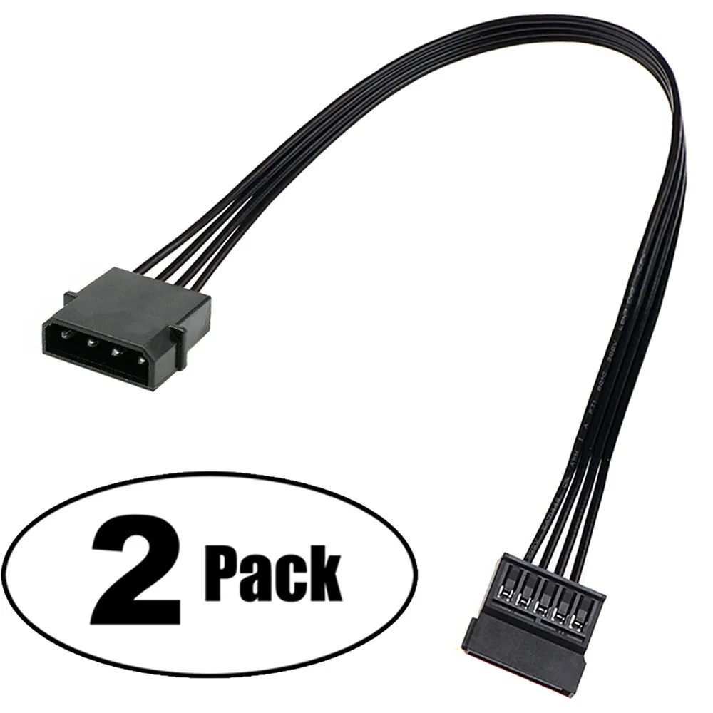 Molex-SATA Power Converter cabo adaptador, disco rígido, HDD, SSD, cabo de extensão, IDE, 4 pinos macho para 15 pinos fêmea