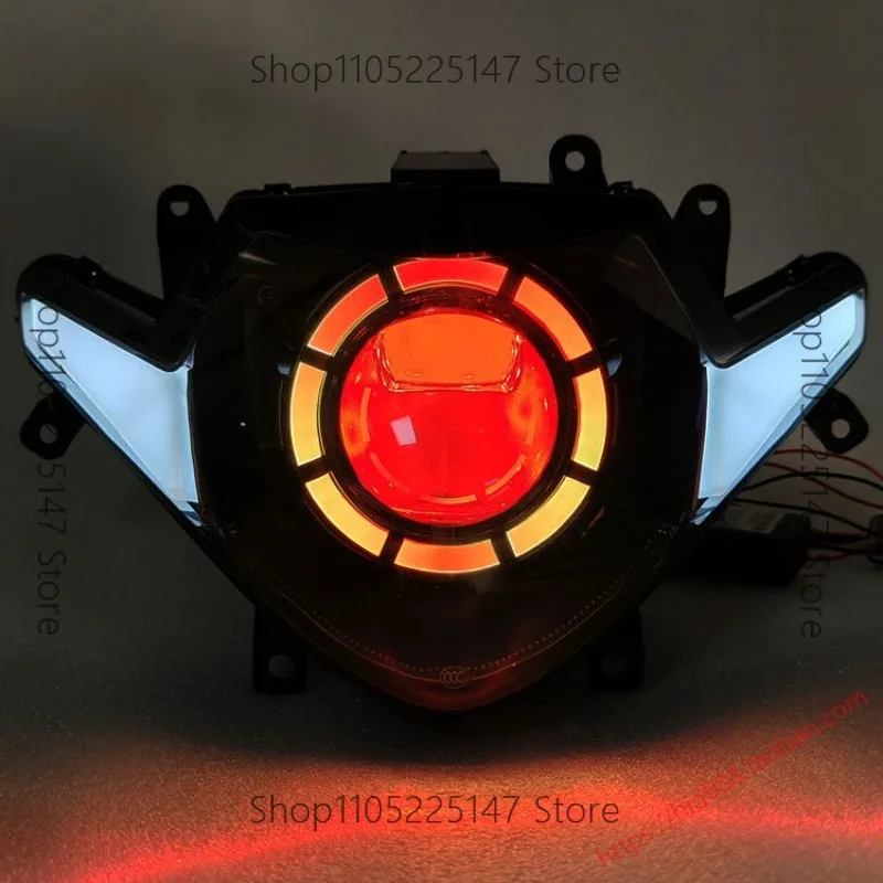Acessórios para Modificação e Upgrade do Suzuki GSX250r, Conjunto de Faróis Angel Eye, Lente Bifocal LED para Motocicleta