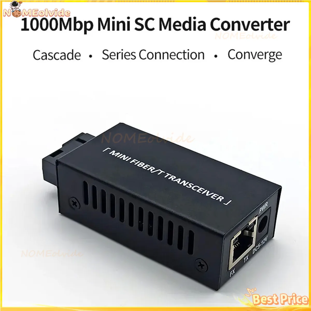 1 Pair Gigabit 100/1000M A/B SC Ethernet Fiber Media Converter Rj45 Optic Transceiver 20KM Fibra Switch