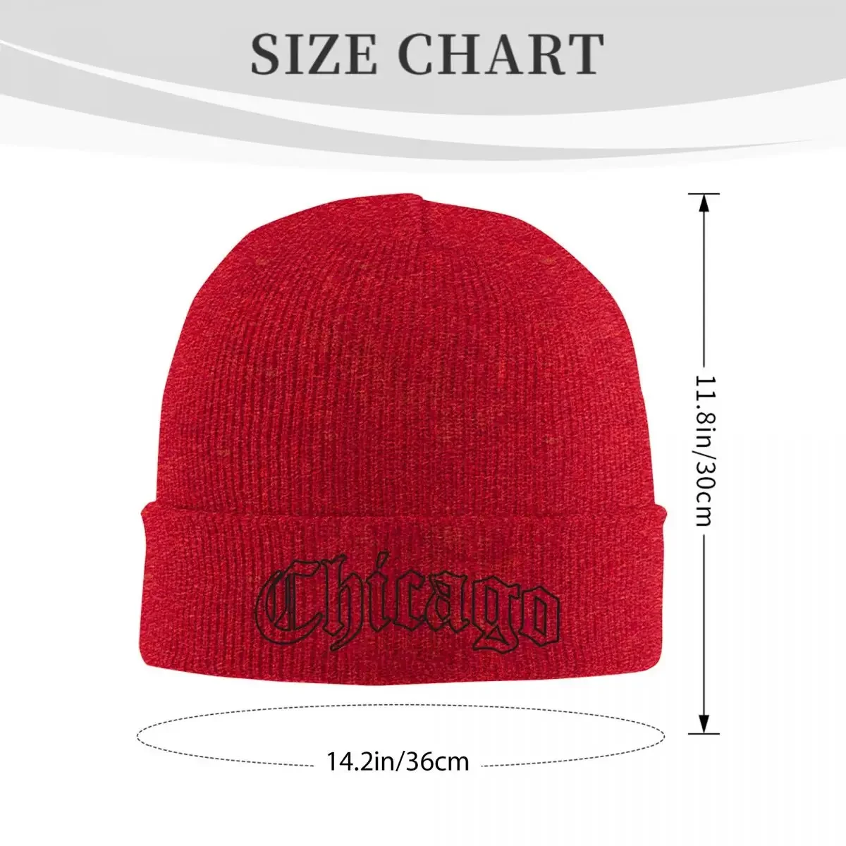 CHICAGOS LOGO Bonnet Hats Beanie Hats Custom Knitting Hat Autumn Winter Vintage Men Women Unisex Hippie Warm Soft Cap