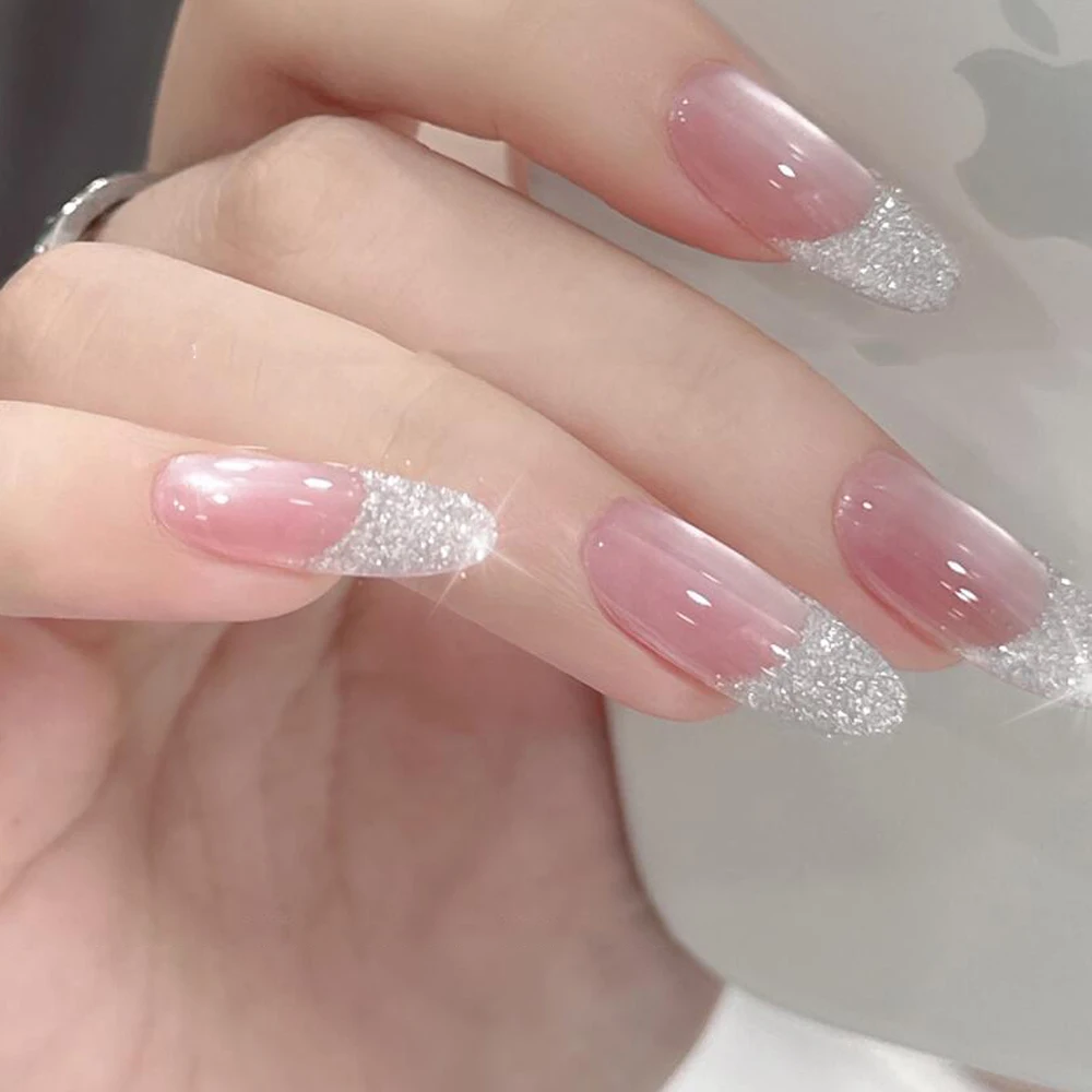 2 قطعة/المجموعة الأبيض الفضة تمييز بريق مسمار الفن مسحوق متلألئ السكر سحق مسمار مسحوق مهرجان ماكياج DIY مسمار الفنون #6