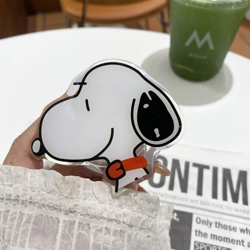 Cute Cartoon Snoopy Charlie Brown Magnetic Holder Magsafe Wireless Charge Phone Case For iPhone 15 14 13 12 Pro Max Hard Cover