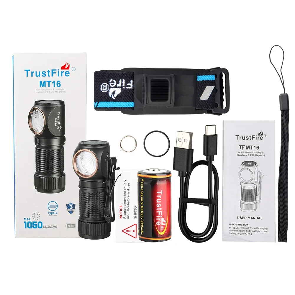Trustfire MT16 Linterna táctica LED USB-C 1000LM EDC frontal - imagen 5