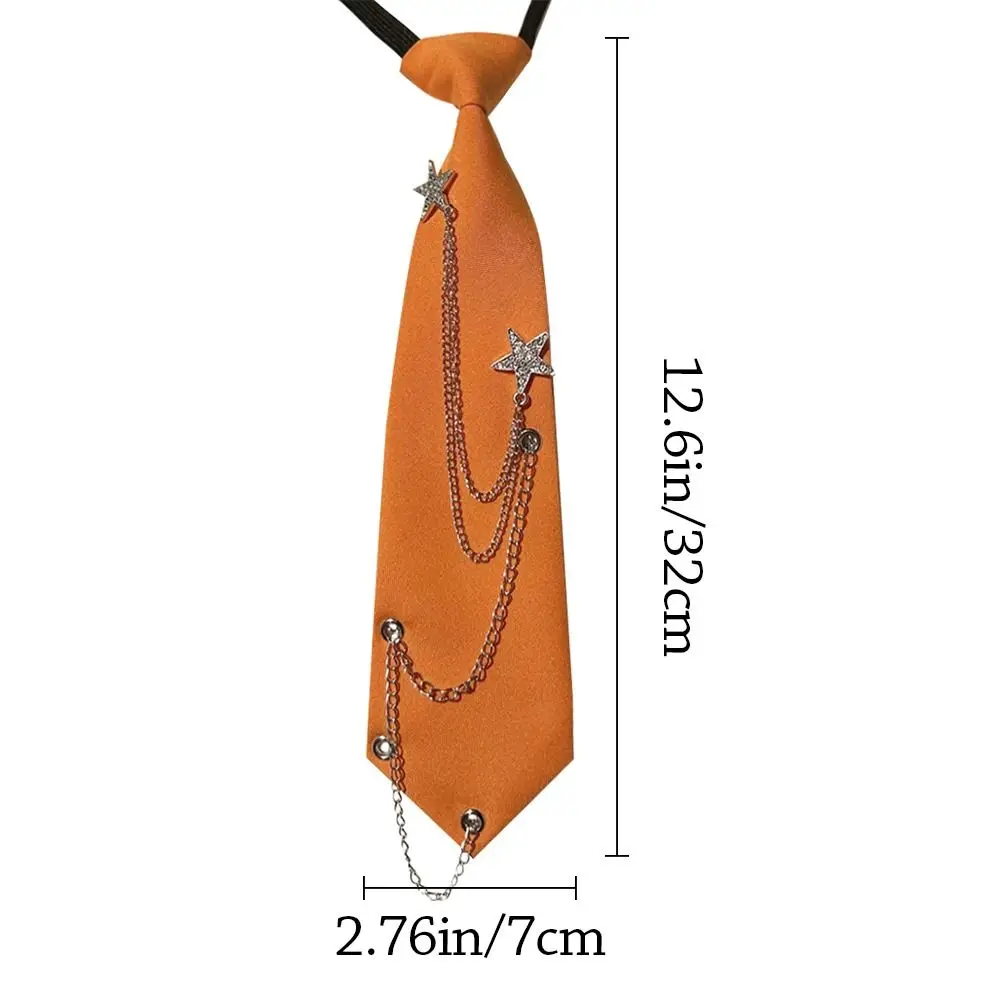 เนคไทสำเร็จรูปสไตล์ญี่ปุ่น JK แบบผูกสำเร็จ ปรับได้ สไตล์พังก์ สำหรับผู้ชายและผู้หญิง