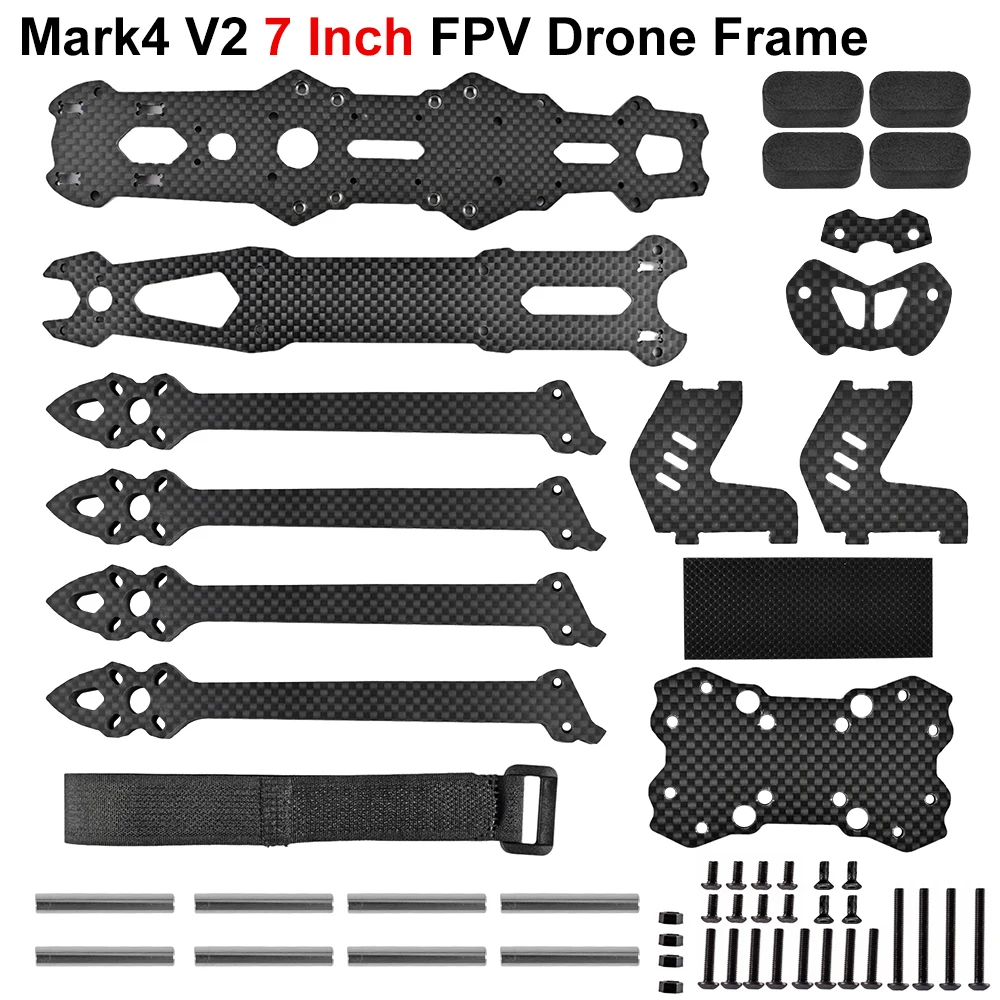 9IMOD-Bras en fibre de carbone 3K, pour importateur de course quadrirotor RC FPV FreKouLong Range, MAK4 V2, 7/8/9/10 pouces, 295/367/387/427mm, 6mm