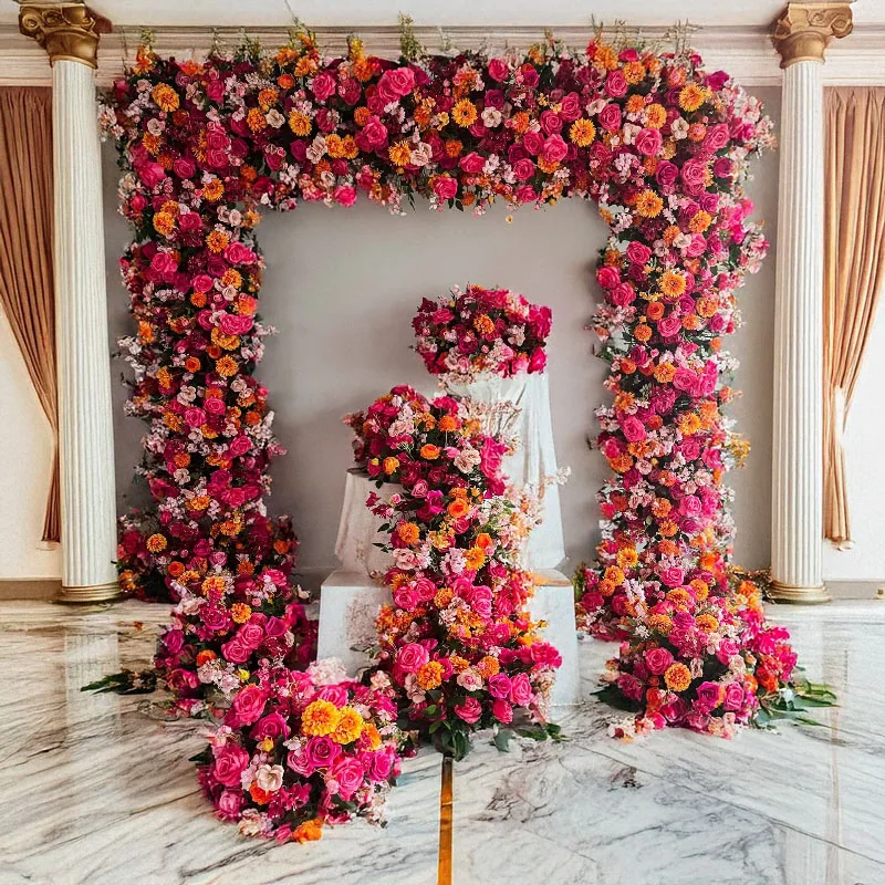 

2,4 м искусственная роза, красная роза, арка, цветочная композиция, свадебный фон, декор, цветочные ряды, цветочные шары для сцены, прохода