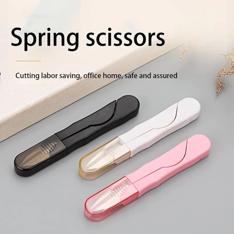 Stainless Steel Spring Scissors with Cover Embroidery Thread Scissors Cross Stitch Tailor\'s Scissors Sewing Supplies Tools