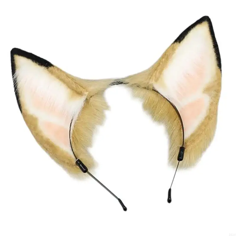DXAE 구부릴 수있는 짐승이 귀 머리 houghop 여성 역할 플레이 애니메이션 메이드 헤드 밴드 파티 의상 여성 코스프레 헤어 스타일링 헤어 밴드