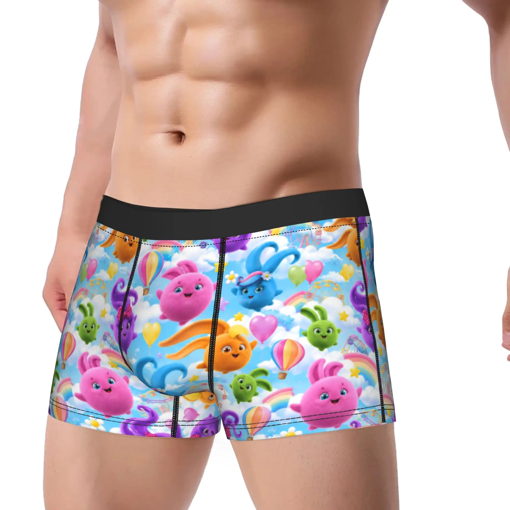 Sunny Bunnies Ball Pattern Underwear  Custom DIY Trunk Hot Sale Men's Underpants Elastic Boxer Brief Gift