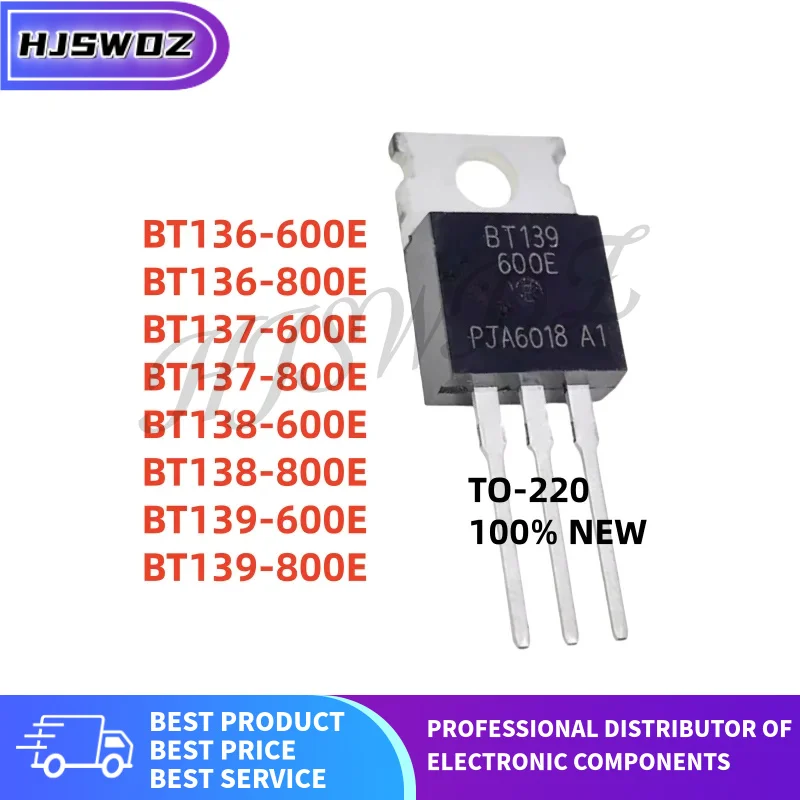 10Pcs/lot 100% New BT137-600E BT136-600E BT137-800E BT139-600E BT138-600E BT138-800E BT139-800E BT136-800E TO-220