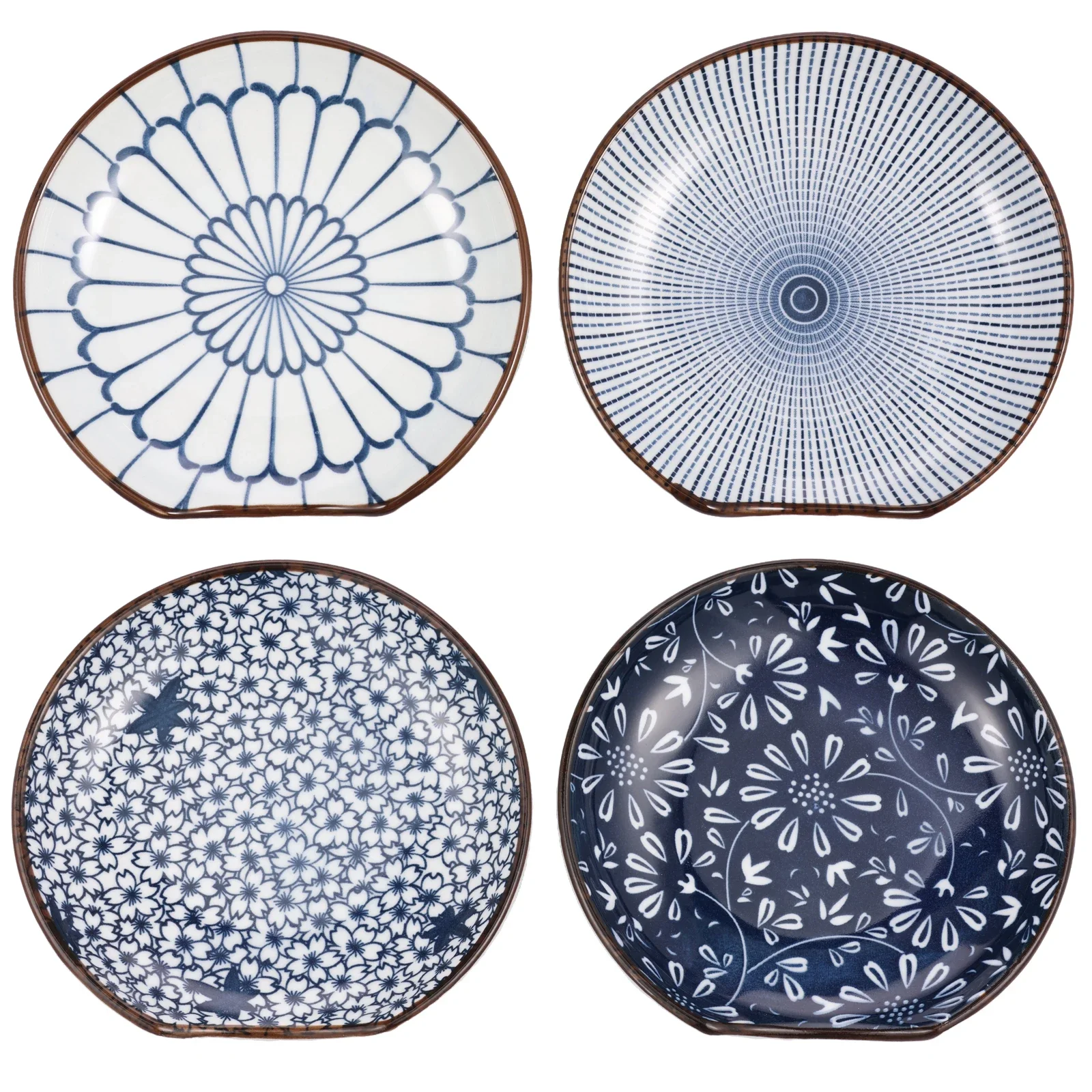 

4 шт. керамическая чаша в японском стиле, подставка для ложки, практичный держатель для ложки, декоративный набор подставок для ложки, посуда для микроволновой печи и духовки