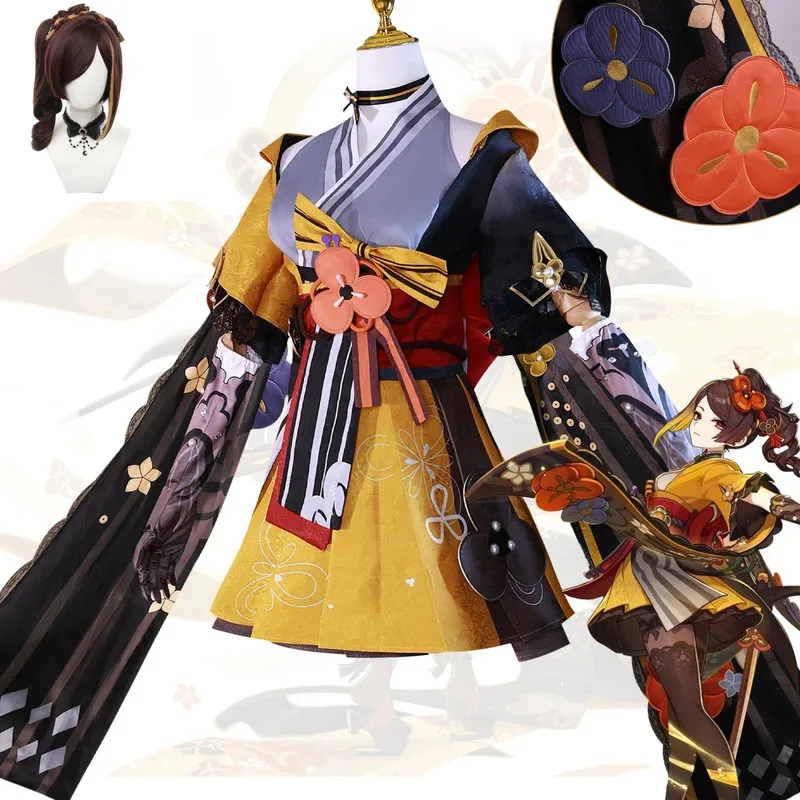 

Genshin Impact Chiori косплей костюм китайский стиль униформа для женщин аниме парик костюмы на Хэллоуин игры горячие наряды для ролевых игр