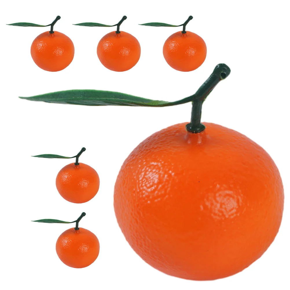 

6pcs Small Fake Oranges Artificial Fruits Lifelike Simulation Oranges Decor For Home Table Centerpiece Fruit Basket Display