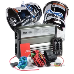 Car Police Siren 12V 600W Wireless Remote Control with Mic Speaker Emergency Electronic PA System for car Police Fire Siren