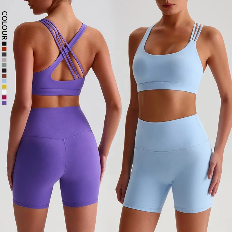 

SHINBENE Hi Cloud женский комплект из 2 предметов с высокой талией для тренажерного зала и фитнеса, байкерские шорты, комплекты для йоги