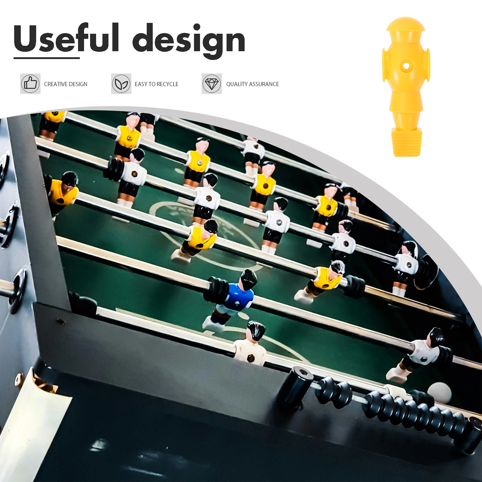 

4pcs Table Football Figures Foosball Replacement Players Resin Soccer Accessories Desk Football Machine Parts