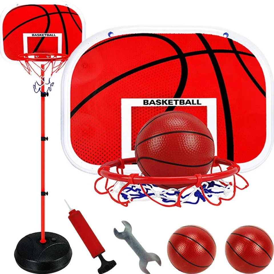 63-165cm Adjustable Basketball Hoop Stand Rack for 1-14 Age Kids Baby Outdoor Indoor Ball Sport Backboard Rim Shoot Children Toy