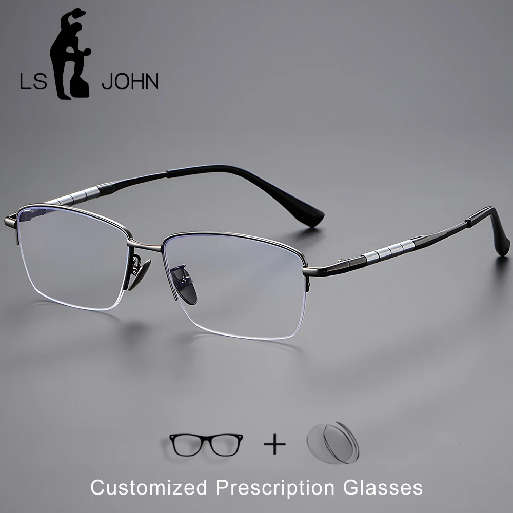 

Square Titanium Glasses Frame Men Myopia Reading Prescription Eyewear Males European Brand Quality Customized Optical Eyeglasses