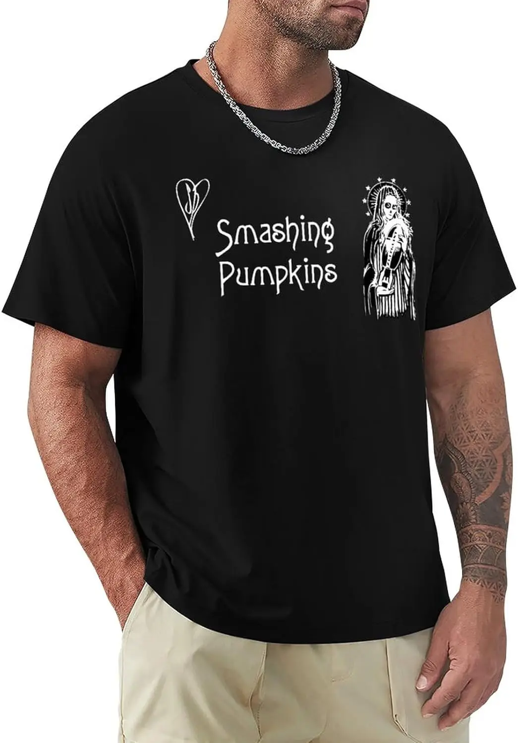 Mans Short Sleeve Crew Neck Tshirts for Smashing The Pumpkins T Shirt,classic T Shirt for Sports