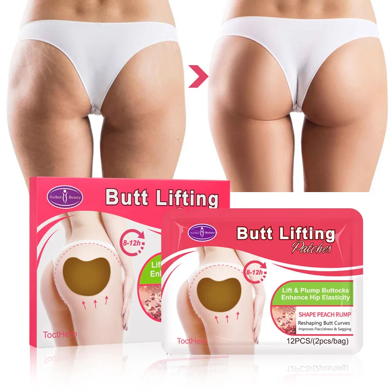 Natural Butt Beauty Stickers Firming Lifting Butt Growth Plump Up Enlarge Butt Massage Sexy Buttocks Skin Care 2pcs/Bag