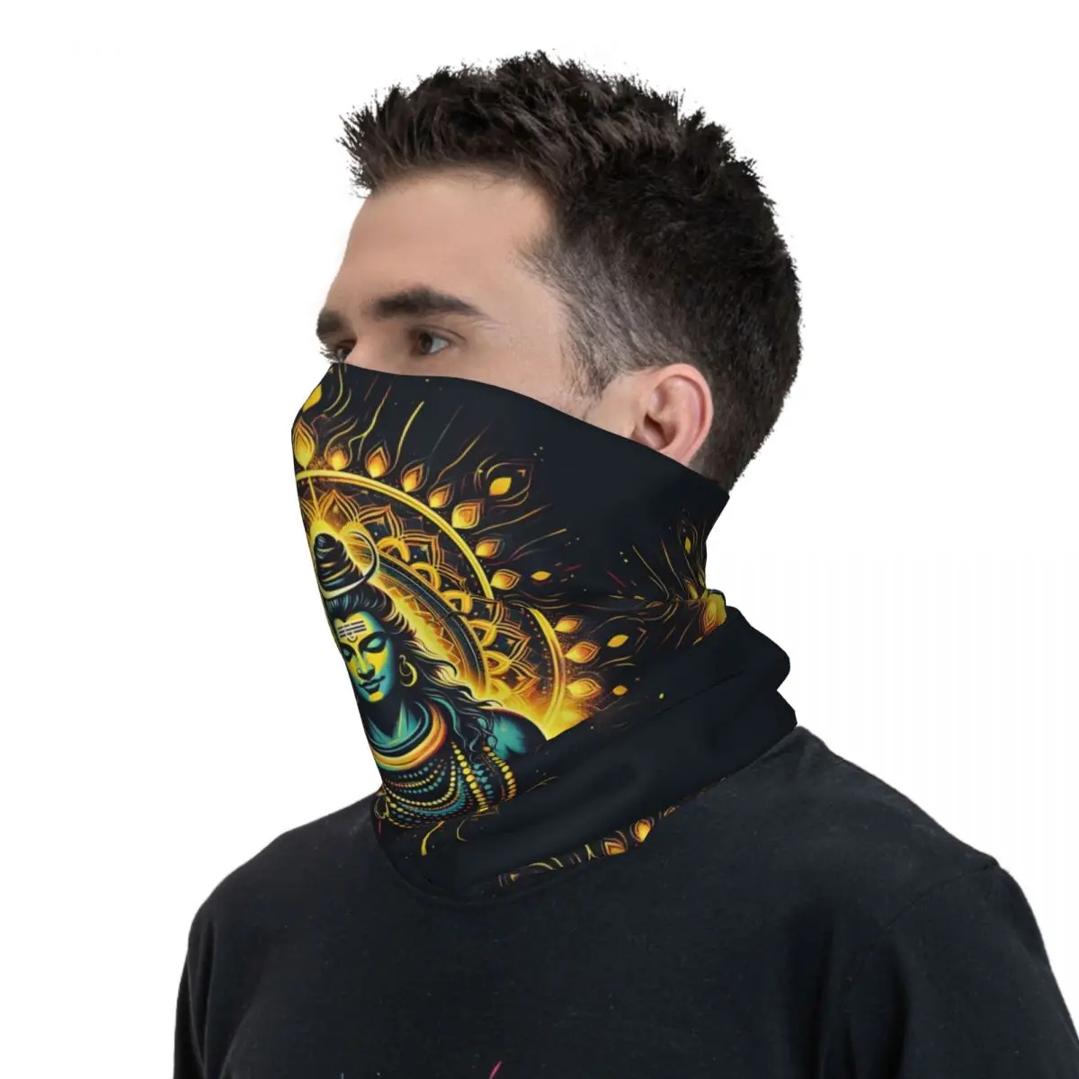 Brahma Vishnu Shiva bando leher bersepeda syal tabung Bandana Gaiter semua musim uniseks