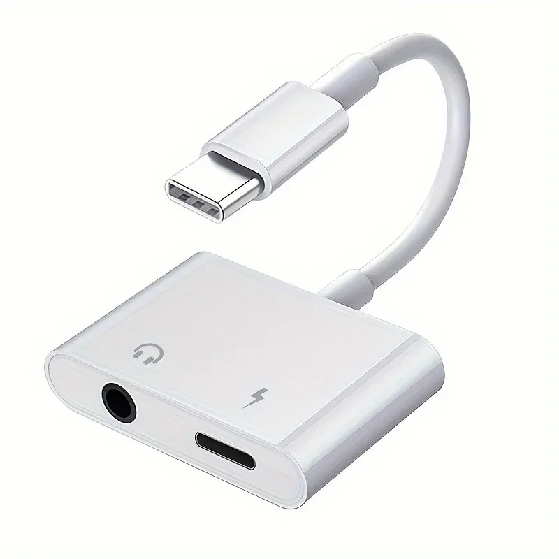 2-in-1 Audio Adapter USB C to 3 5 mm Jack Type-C Charging 3.5mm Aux Cable For Samsung Xiaomi Huawei Wired Headphones Connector