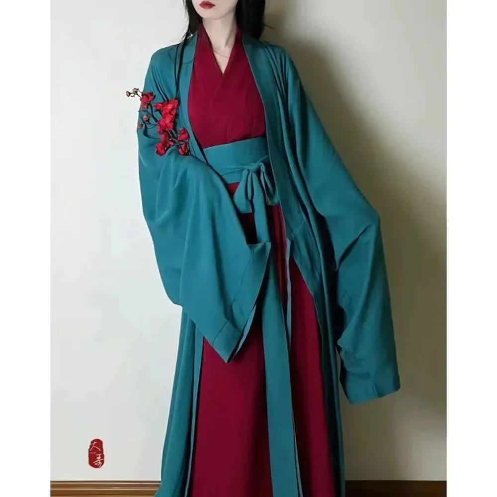 

Chinese Hanfu Dress Women Cosplay Costume 2023 Ancient Traditional Hanfu Dress Song Dynasty Hanfu Green Red Dress Robe Chinoise