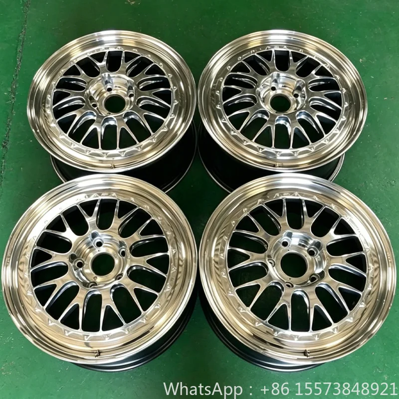 Custom Size Fitment Two Piece Gold Race Forged Wheels for Porschee E88 4x100 4x114.3 5x100 5x108 5x112 5x114.3 5x120 5x130