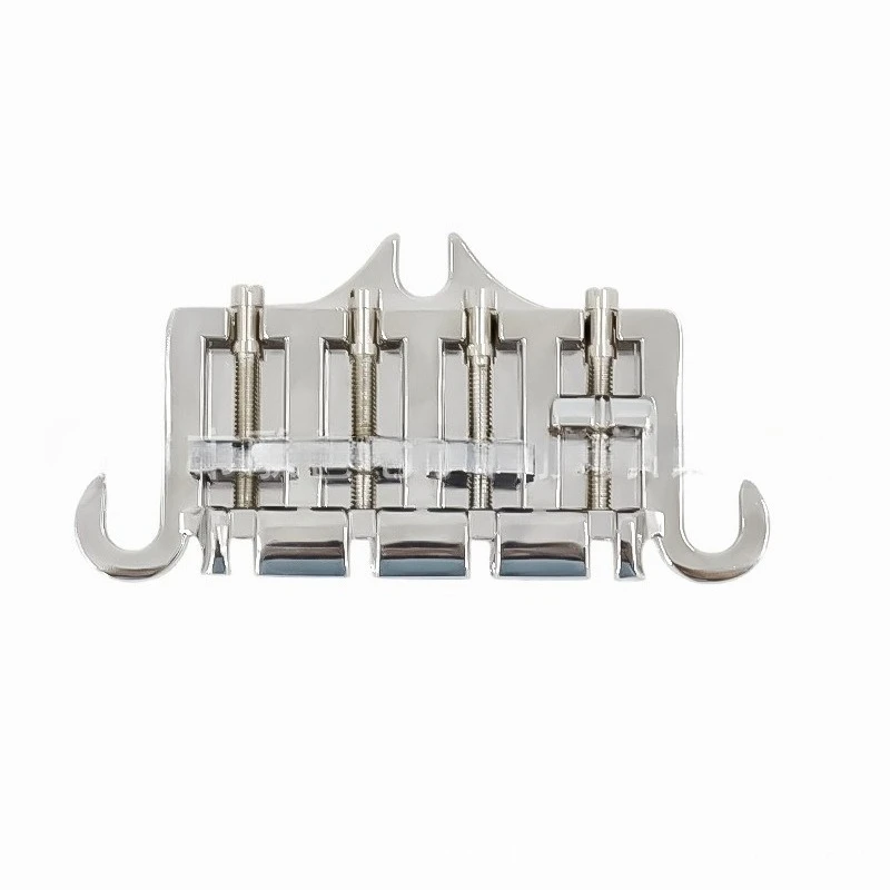 

Винтажный 4-струнный басовый бридж с регулируемыми седлами, хромированный металлический тейлпикс для электрогитары Jazz Bass и P Bass