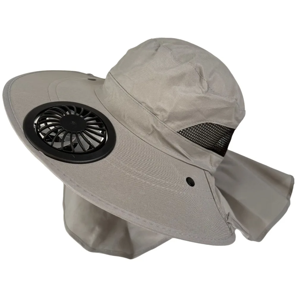 Breathable Solar Powered Fan Hat Long Lasting Adjustable UV Protection Hat Solar Rechargeable Portable Fishing Hat Summer