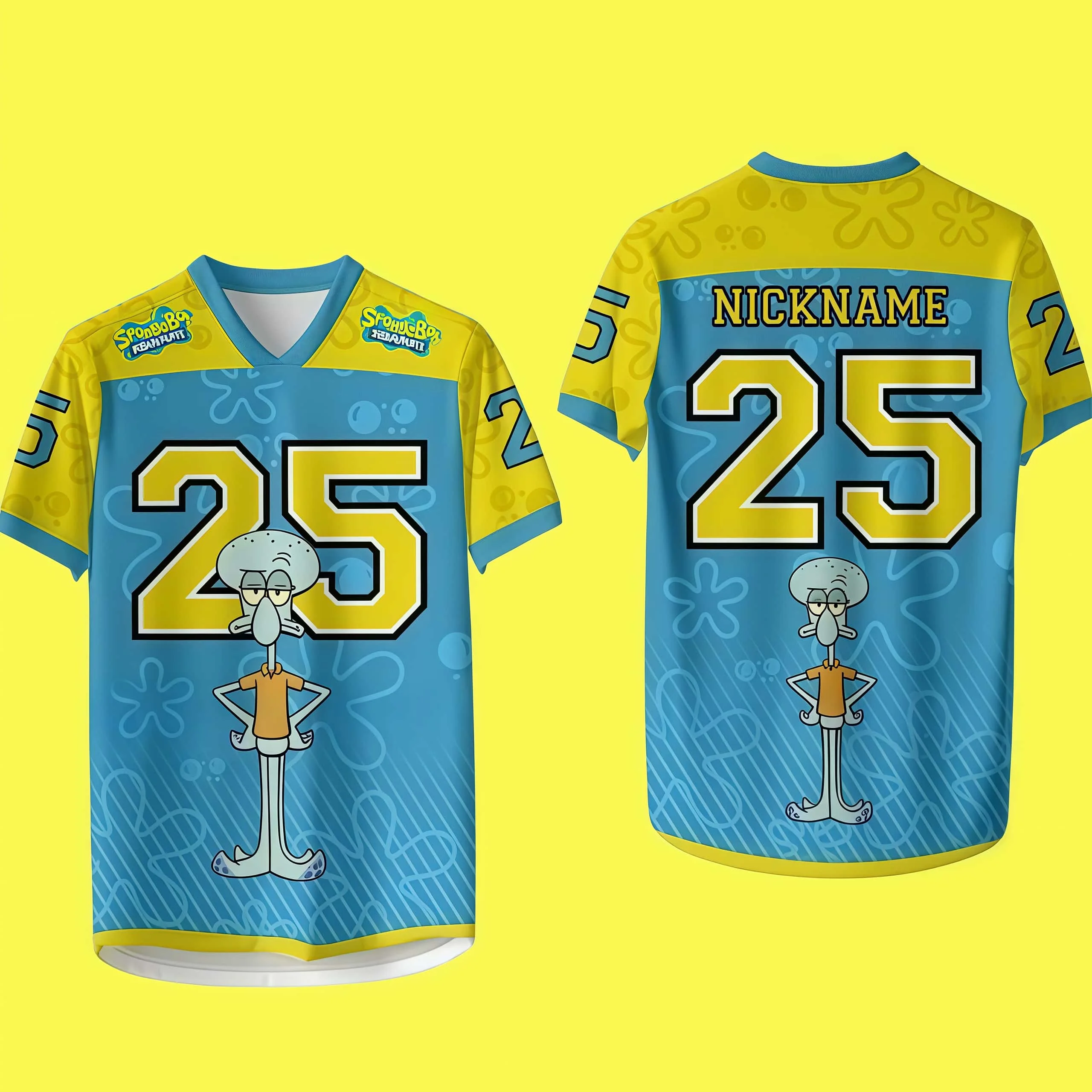 2026 SpongeBob Schwammkopf Familienfoto-Serie Neue Erwachsenen- und Kinder-Partnerlook Freizeit-Sport 3D-gedruckte Kurzarm-Shirts – Detail 6