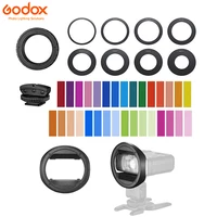 Godox-Accesorios de Macro Flash MF12, anillo de montaje de MF-AR AR-R, adaptador redondo de MF-CB, filtros de Color de MF-11C, adaptador de zapata fría