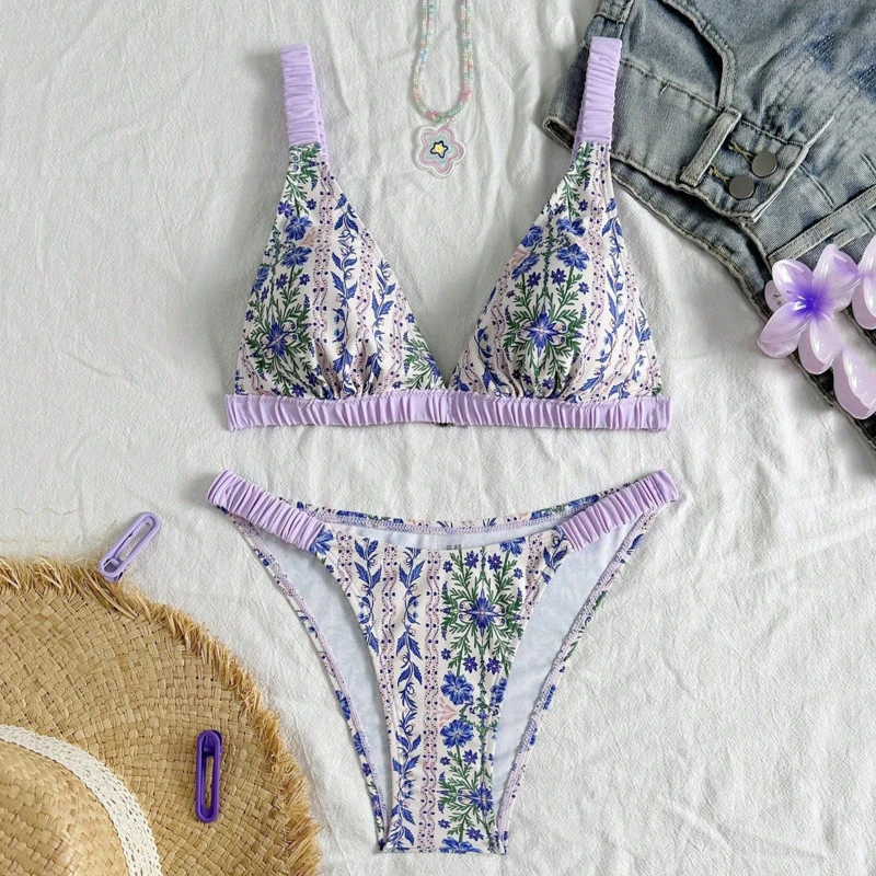 

Summer Sexy Bikinis Print Women Swimwear Female Swimsuit For Swim Wear Bathing Suits Brazilian Bikini Set Beachwear Pool Bather