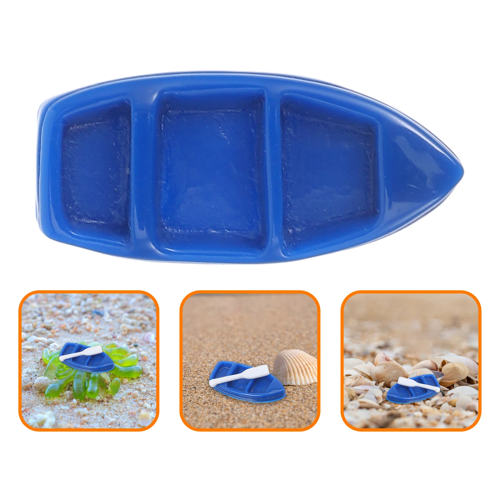 

Miniature Boat Resin Ornaments Beach Cake Topper High Quality Item Canoe Toys Baby