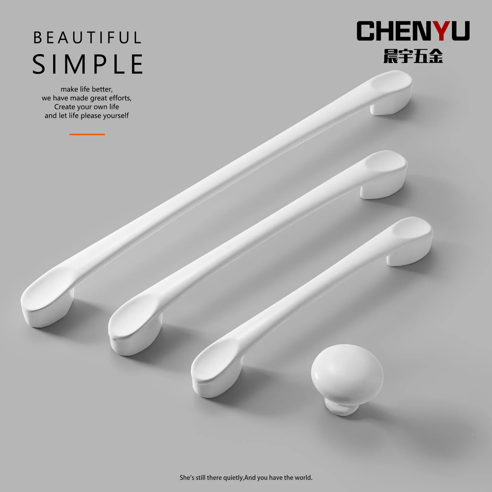 Modern Minimalist Kitchen Cabinet Door Handles Fujifilm White Wardrobe Drawer Knobs Aluminum Alloy Solid Handles for Furniture