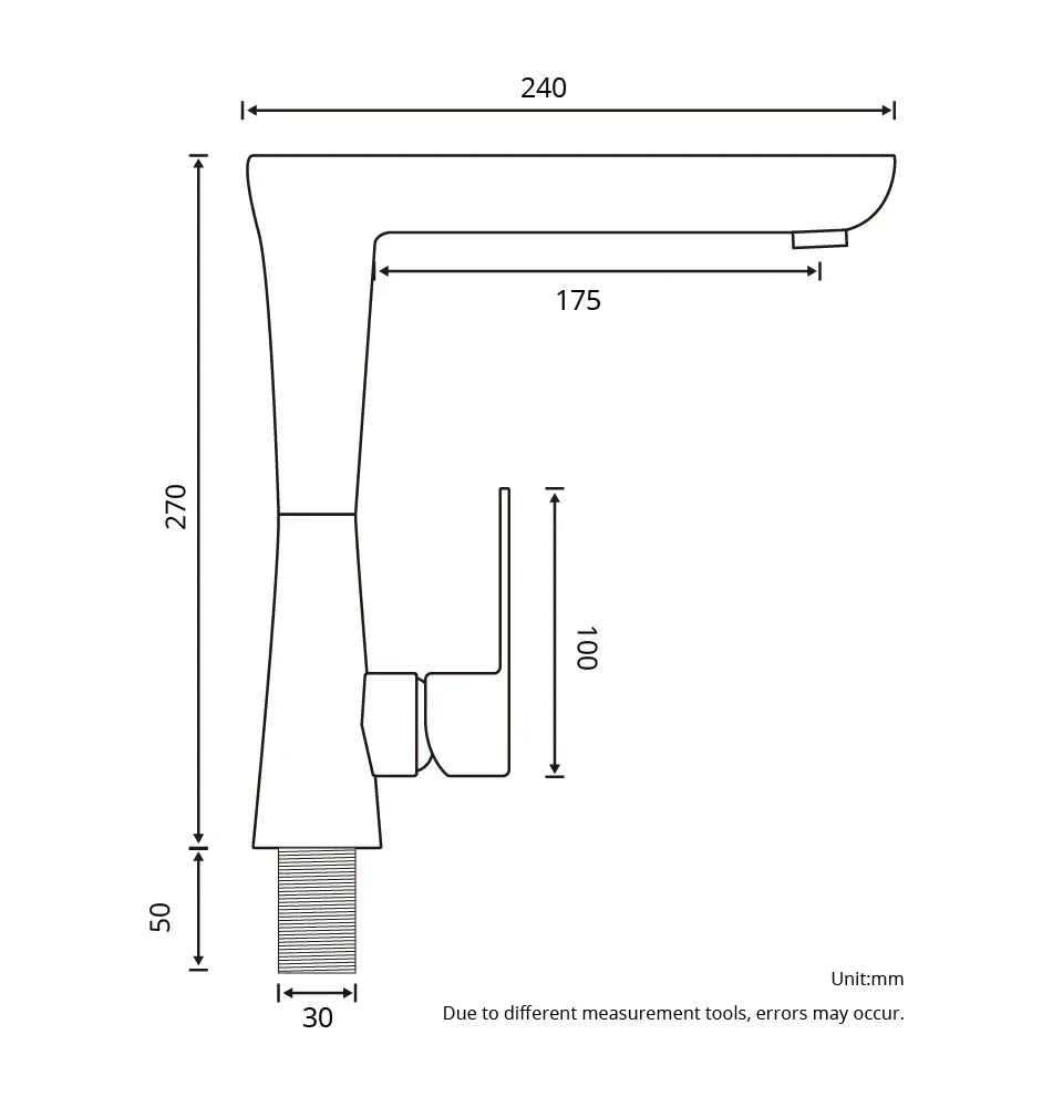 Bagnolux Polished Rose Gold Brass Single Hole Handle Deck Mounted Hot And Cold Mixing Kitchen Sink Faucet view 3