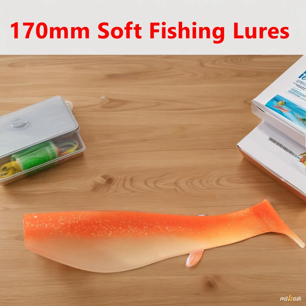 Señuelos de pesca blandos de 17cm/53g con luz nocturna, cebo de bacalao y Zander, cuentas de sonido, cola de paleta grande, accesorios de pesca Swimbait