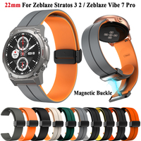 22MM Sports Silicone Watch Strap For Zeblaze Vibe 7 Pro Stratos 2 3 Btalk 2 Band Smartwatch For Zeblaze Swim GPS Bracelet Correa