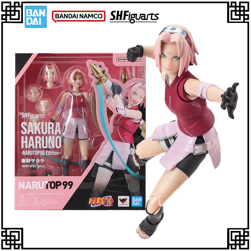

В наличии, оригинальная аниме-фигурка Bandai SHF Naruto SAKURA HARUNO NARUTOP99, издание, экшн-фигурки, игрушки для детского подарка