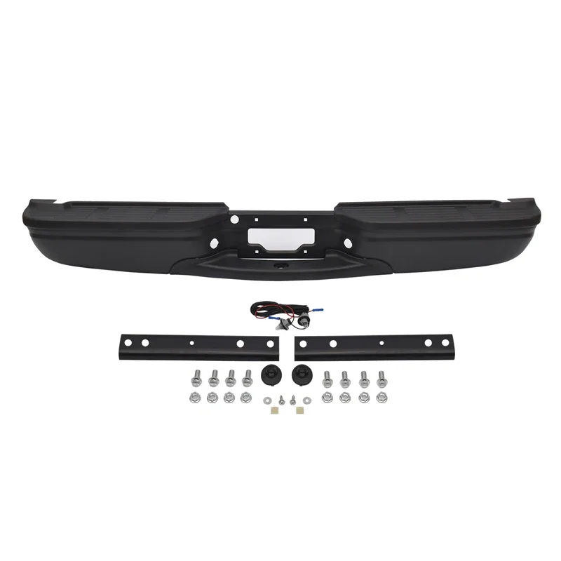 Auto Part Black W/O Sensor Holes Rear Bumper For Ford  F250 Rear Step Bumper Assembly Black Fleetside  FO1101121