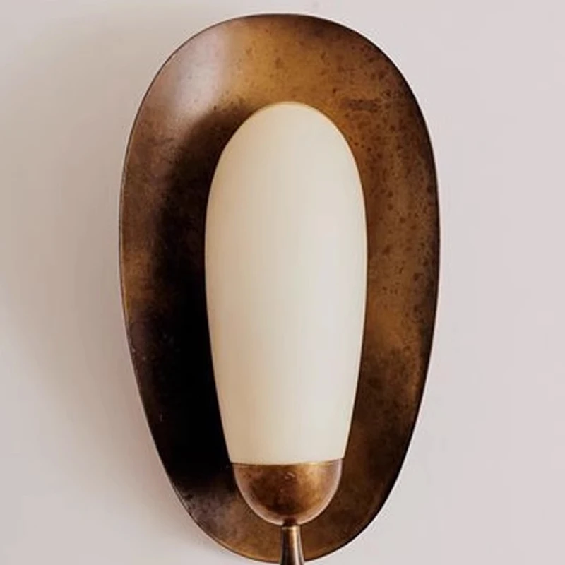 Modern Bedroom Bedside Wall Lamp, Minimalist Hotel Room Designer Style Brass Spanish Natural Alabaster Wall Lamp