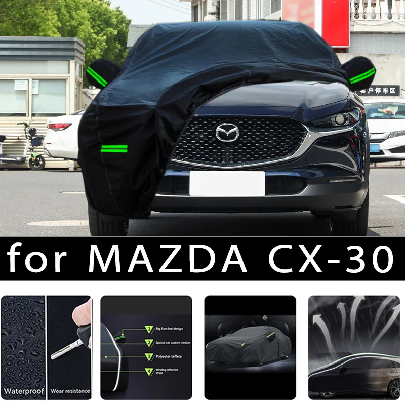 

For MAZDA CX-30 Car protective cover Auto paint protection Sunscreen heat-insulating waterproof car clothing Car film