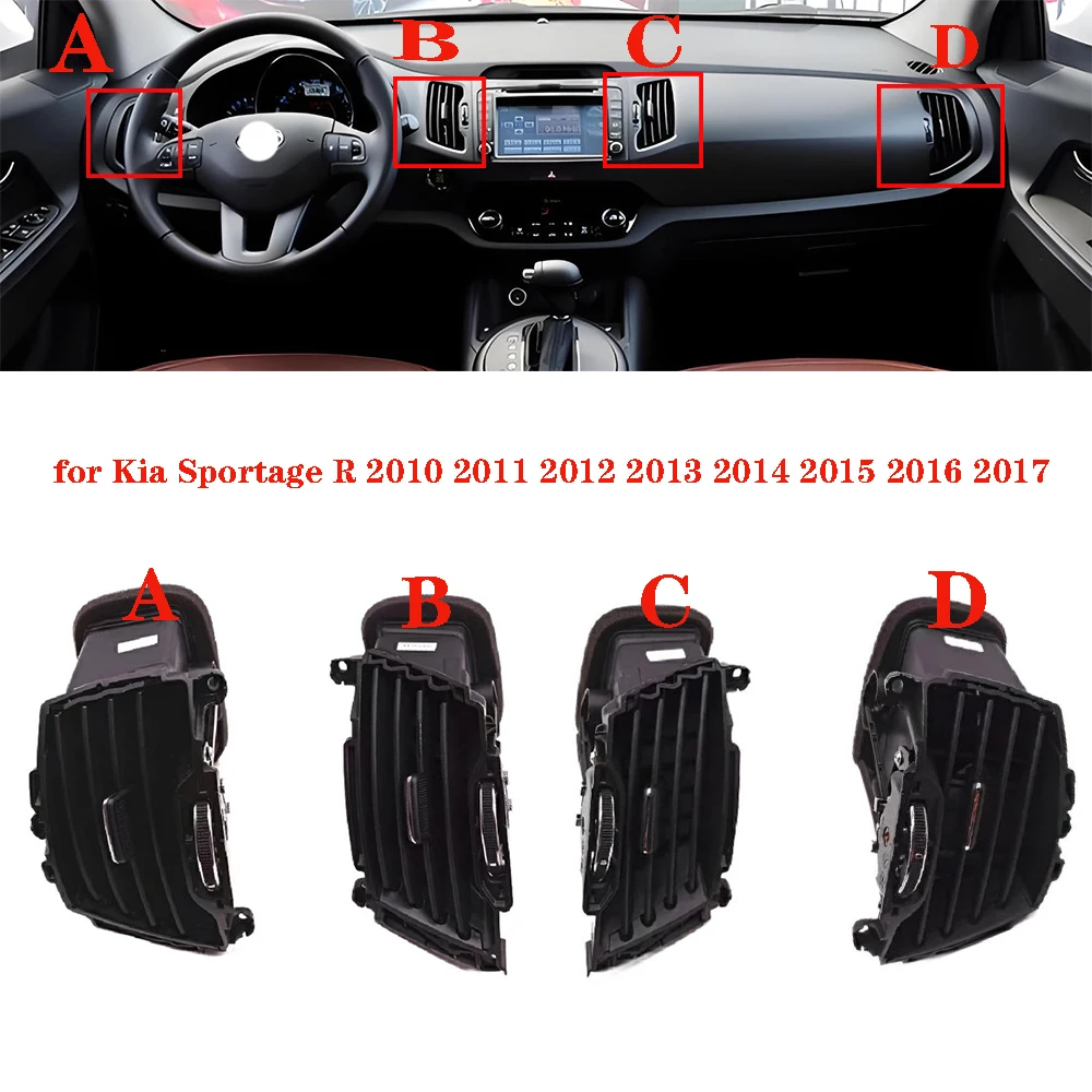 

Автомобильные аксессуары для Kia Sportage 2010-2017, приборная панель, розетка кондиционера, центральная консоль, вентиляция