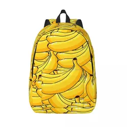 Banana Fresh Backpack Yellow Fruit Student Polyester Hiking Backpacks Large Fashion High School Bags Rucksack