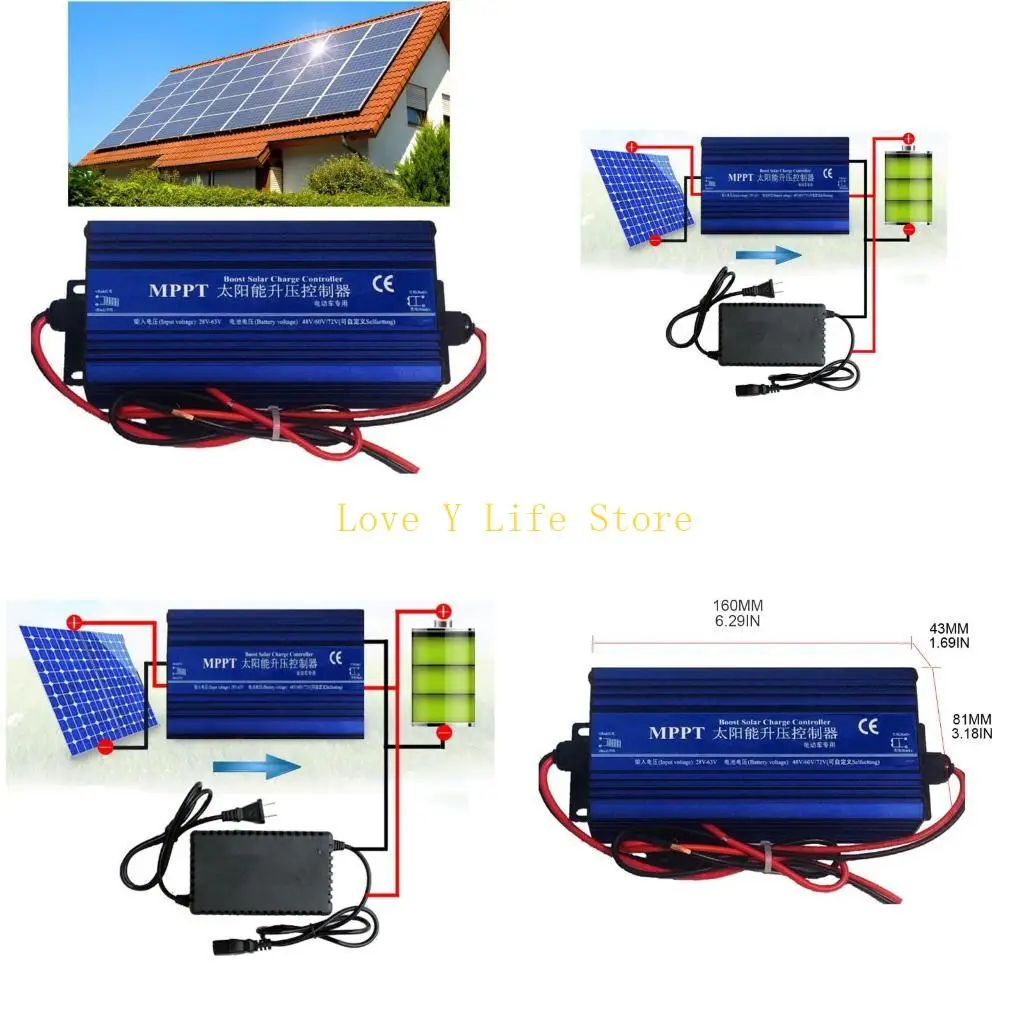 

L74C 24/36/48/60/72 В MPPT солнечное зарядное устройство, зарядное устройство 600 Вт, автомобильный аккумулятор, регулятор