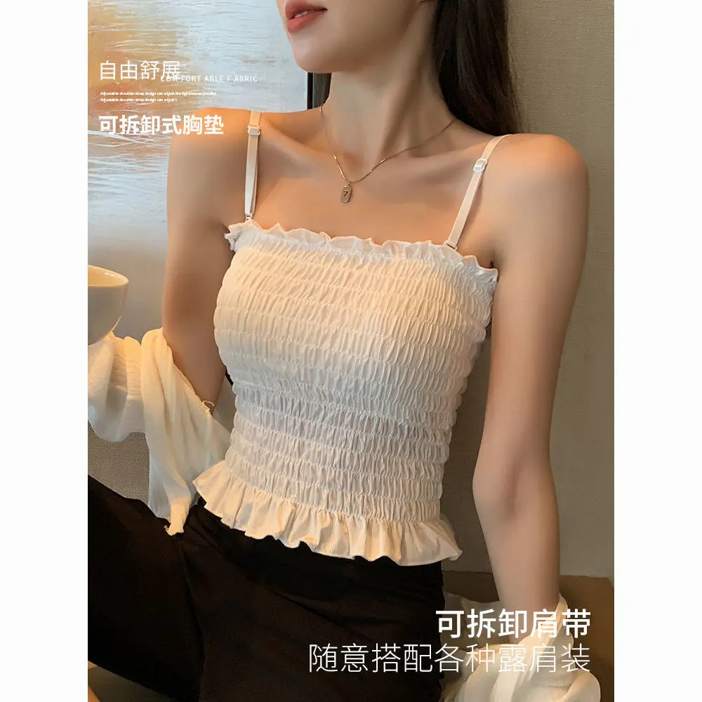 

Tanks Camis Womens Cool Floral Lace Trim Cropped Tank Top Slim Fit Sleeveless Adjustable Straps Sweet Punk Aesthetic Summer