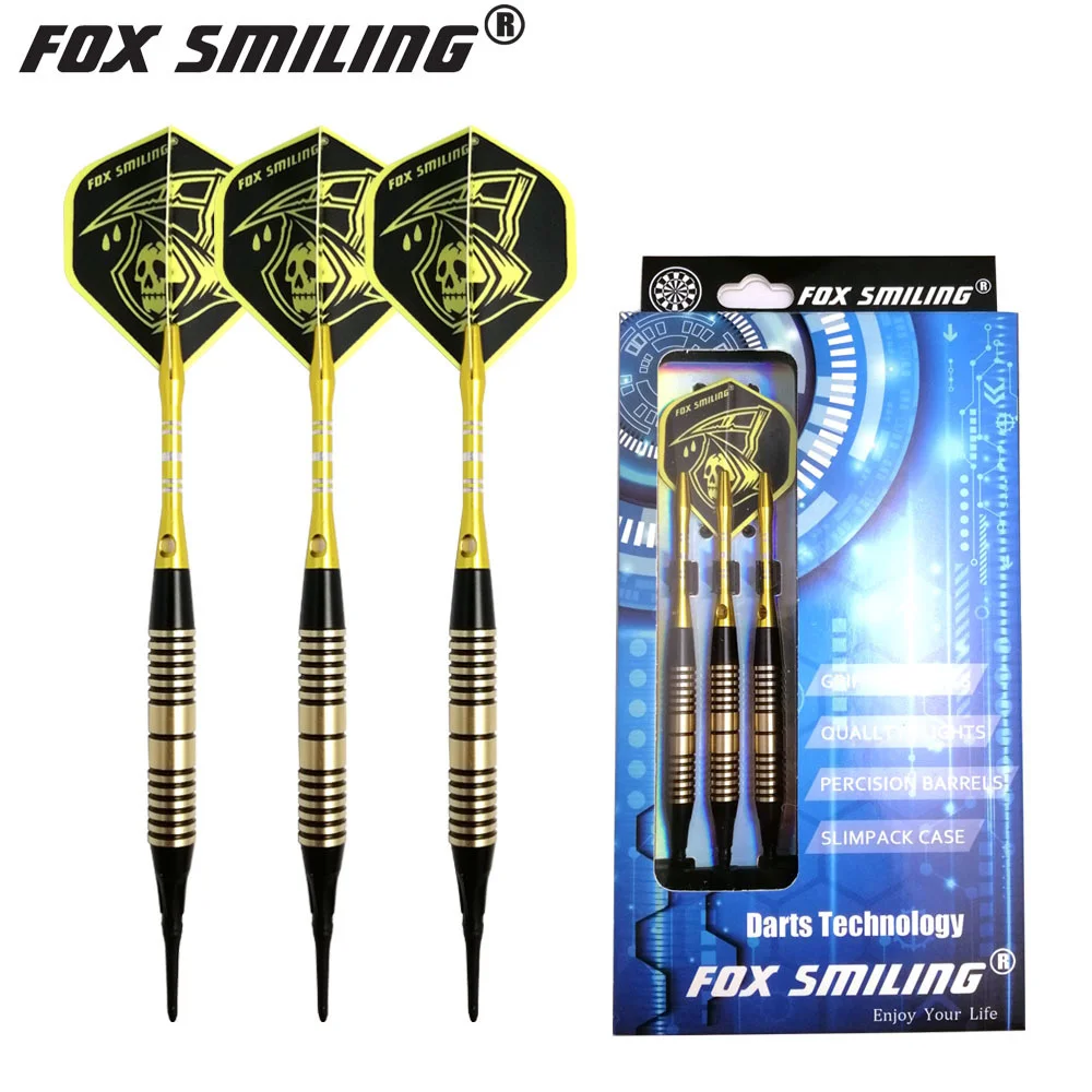 Fox Smiling Dart 18g Electronic Soft Tip Brass Darts With Aluminum Alloy Shaft